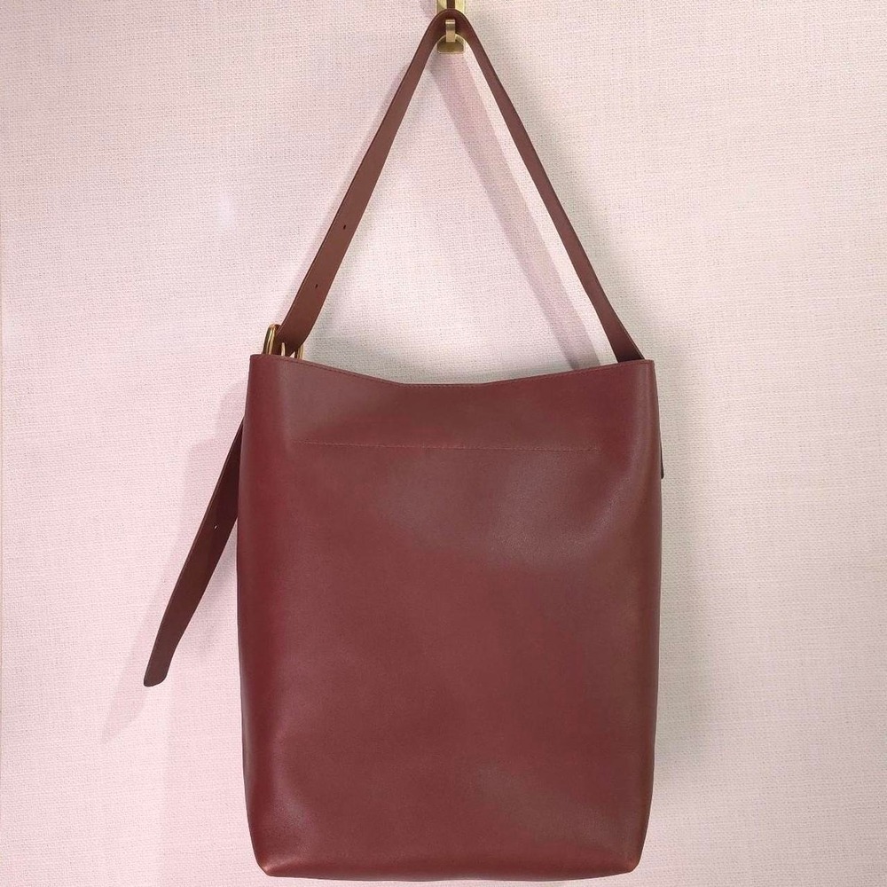 Madewell Essential Bucket Tote Leather Bag NWT - Picture 3 of 5